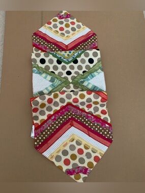 Pier 1 Solid Coral Red Decorative Table Runner.